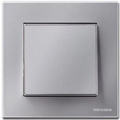 Рамка 1 пост ABB SKY, серебристый, 8571 PL