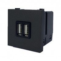 Зарядное устройство 2xUSB ABB ZENIT, скрытый монтаж, антрацит, N2285 AN