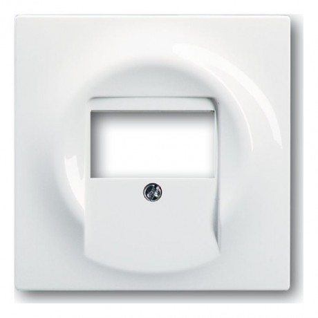 Накладка на розетку информационную ABB IMPULS, скрытый монтаж, альпийский белый, 1766-74