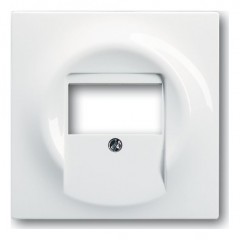 Накладка на розетку информационную ABB IMPULS, скрытый монтаж, альпийский белый, 1766-74
