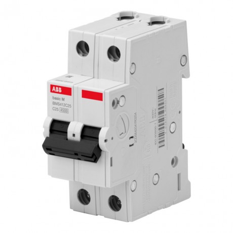Автоматический выключатель ABB Basic M 2P 63А (C) 4.5кА, BMS412C63