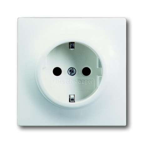 Розетка ABB IMPULS, скрытый монтаж, с заземлением, белый бархат, 20 EUC-774-507