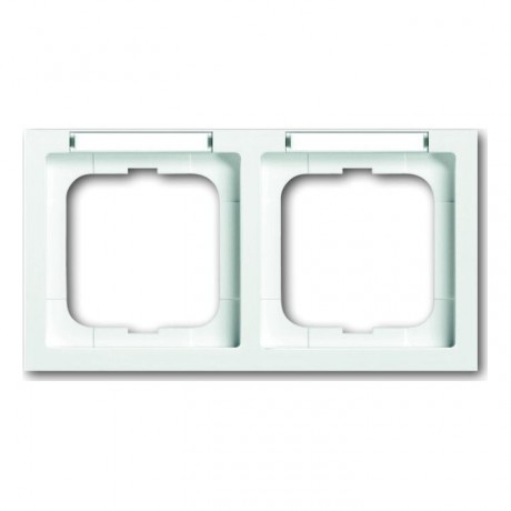 Рамка 2 поста ABB, горизонтальная, альпийский белый, 1732-184 NSK