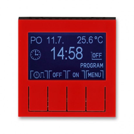 ABB Levit 2CHH912031A4065 Таймер программируемый красный // дымчатый чёрный, 3292H-A20301 65