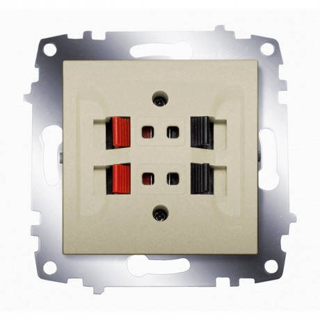 Аудио-розетка ABB COSMO, скрытый монтаж, титан, 619-011400-241