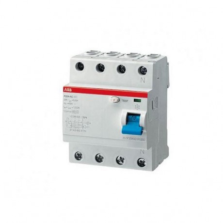 Устройства защитного отключения (УЗО) ABB F200AC 4P 25А, 30 мА ( AC ), F204 AC-25//0,03