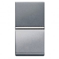 Переключатель 1-клавишный ABB ZENIT, серебристый, N2102 PL