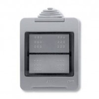 ABB Zenit//Stylo Коробка IP55 для открытой установки на 2 модуля, серая, N3291