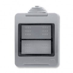 ABB Zenit//Stylo Коробка IP55 для открытой установки на 2 модуля, серая, N3291