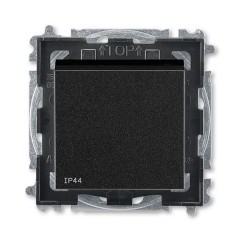 ABB Levit 2CHH597940A4063 Переключатель перекрёстный одноклавишный IP44 черный // дымчатый чёрный, 3559H-A07940 63