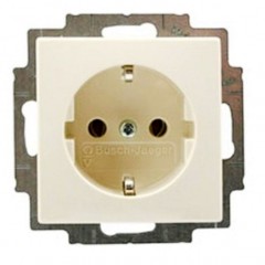 Розетка ABB BASIC55, скрытый монтаж, с заземлением, слоновая кость, 20 EUC-92-507
