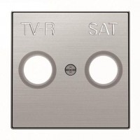 Накладка на розетку телевизионную ABB SKY, скрытый монтаж, нержавеющая сталь, 8550.1 AI