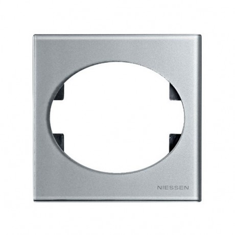 Рамка 1 пост ABB TACTO, серебристый, 5571 CL