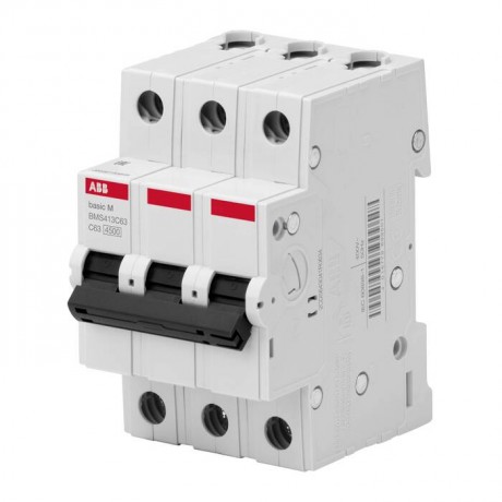 Автоматический выключатель ABB Basic M 3P 50А (C) 4.5кА, BMS413C50