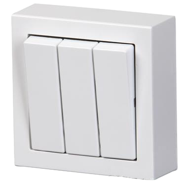 Выключатель 3-клавишный ABB IMPRESSIVO, белый, 10631A-84