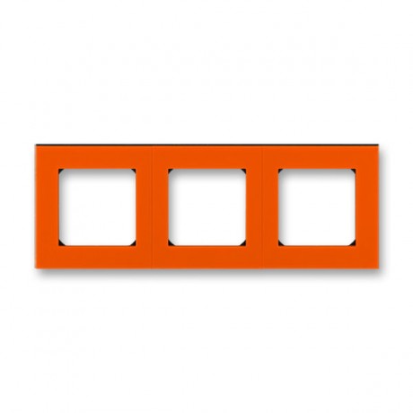 Рамка 3 поста ABB LEVIT, оранжевый // дымчатый чёрный, 3901H-A05030 66W