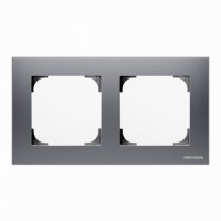 Рамка 2 поста ABB SKY, алюминий, 8572 PL