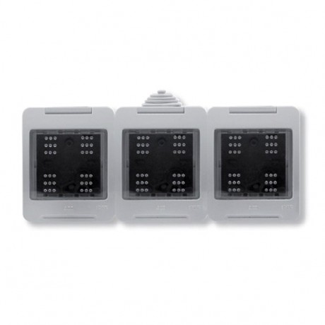 ABB Zenit//Stylo Коробка IP55 для открытой установки на 6 модулей, серая, N3293