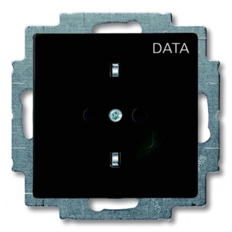 Розетка ABB BASIC55, скрытый монтаж, с заземлением, chateau-black, 20 EUC//DV-95-507