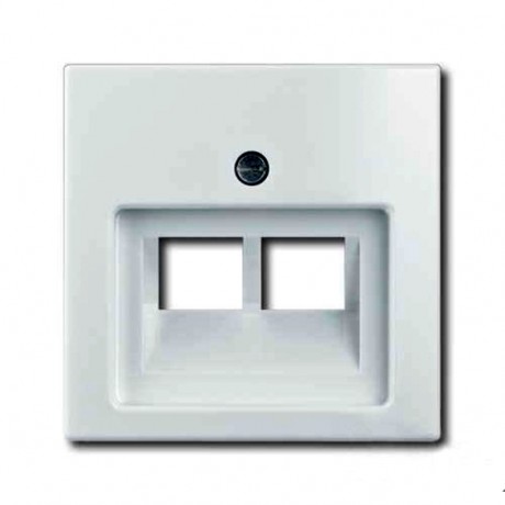 Накладка на розетку информационную ABB BASIC55, скрытый монтаж, альпийский белый, 1803-02-94-507