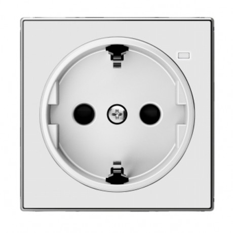 Накладка на розетку ABB SKY, скрытый монтаж, с заземлением, глянцевый, 8588.8 BL