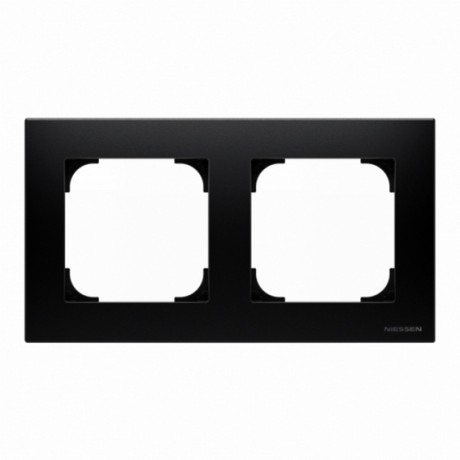 Рамка 2 поста ABB SKY, черный бархат, 8572 NS