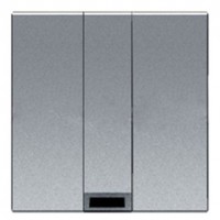 Вывод кабеля 2 модуля ABB ZENIT, скрытый монтаж, серебристый, N2207 PL