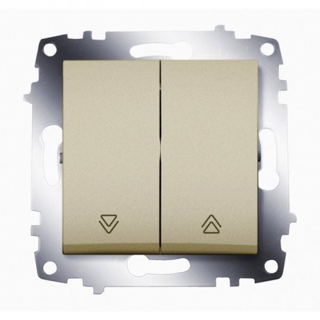 Выключатель для жалюзи 2-клавишный ABB COSMO, механический, титан, 619-011400-216
