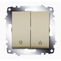 Выключатель для жалюзи 2-клавишный ABB COSMO, механический, титан, 619-011400-216