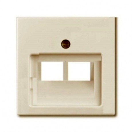 Накладка на розетку информационную ABB BASIC55, скрытый монтаж, слоновая кость, 1803-02-92-507