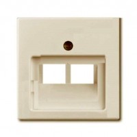 Накладка на розетку информационную ABB BASIC55, скрытый монтаж, слоновая кость, 1803-02-92-507