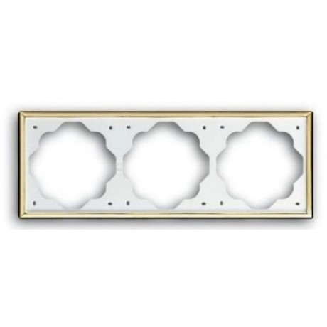 Рамка 3 поста ABB IMPULS, золотой, 1723-73