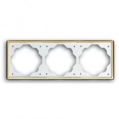 Рамка 3 поста ABB IMPULS, золотой, 1723-73