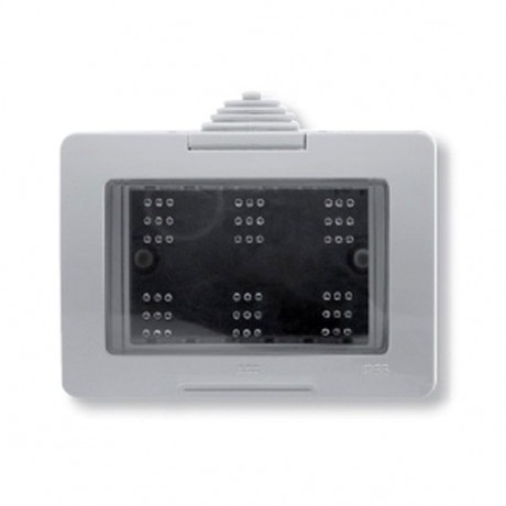 ABB Zenit//Stylo Коробка IP55 для открытой установки на 3 модуля, серая, N3391