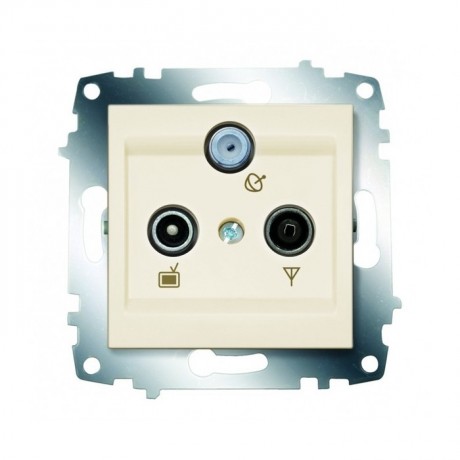 Розетка ABB COSMO, скрытый монтаж, кремовый, 619-010300-234