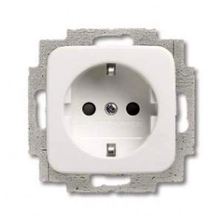 Розетка ABB REFLEX, скрытый монтаж, с заземлением, альпийский белый, 20 EUC-214