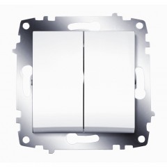Выключатель 2-клавишный ABB COSMO, белый, 619-010200-202