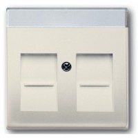 Накладка на розетку информационную ABB BASIC55, скрытый монтаж, слоновая кость, 1800-92-507