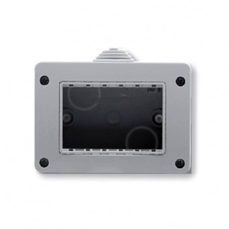 ABB Zenit//Stylo Коробка IP40 для открытой установки на 3 модуля, серая, N3391.1