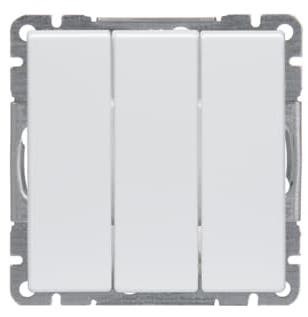 Выключатель 3-клавишный ABB IMPRESSIVO, белый, 10631UC-84