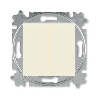 Выключатель 2-клавишный ABB LEVIT, слоновая кость // белый, 3559H-A05445 17W