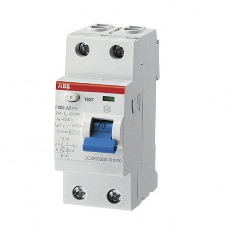 Устройства защитного отключения (УЗО) ABB F200AC 2P 25А, 30 мА ( AC ), F202 AC-25//0,03