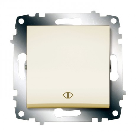 Переключатель 1-клавишный перекрестный ABB COSMO, кремовый, 619-010300-214