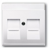 Накладка на розетку информационную ABB BASIC55, скрытый монтаж, альпийский белый, 1800-94-507