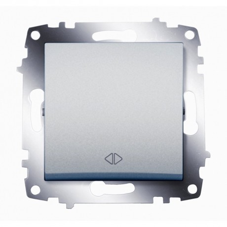 Переключатель 1-клавишный перекрестный ABB COSMO, алюминий, 619-011000-214
