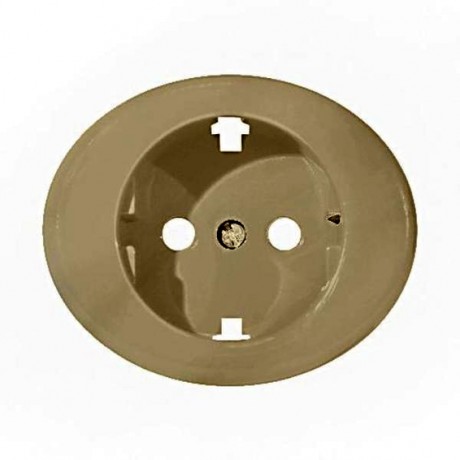 Накладка на розетку ABB TACTO, скрытый монтаж, с заземлением, шампань, 5588 CV