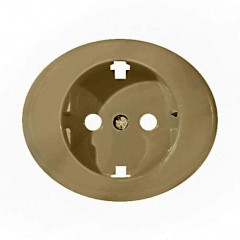 Накладка на розетку ABB TACTO, скрытый монтаж, с заземлением, шампань, 5588 CV