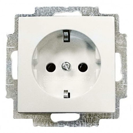 Розетка ABB BASIC55, скрытый монтаж, с заземлением, chalet-white, 20 EUC-96-507