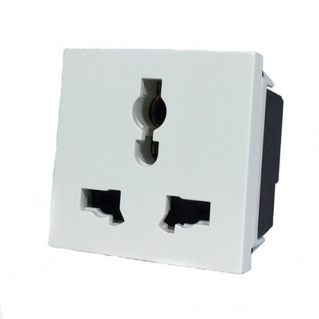 Розетка ABB ZENIT, скрытый монтаж, с заземлением, альпийский белый, N2239 BL