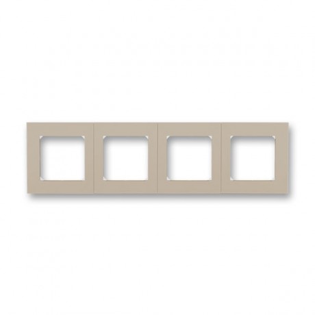 Рамка 4 поста ABB LEVIT, кофе макиато // белый, 3901H-A05040 18W